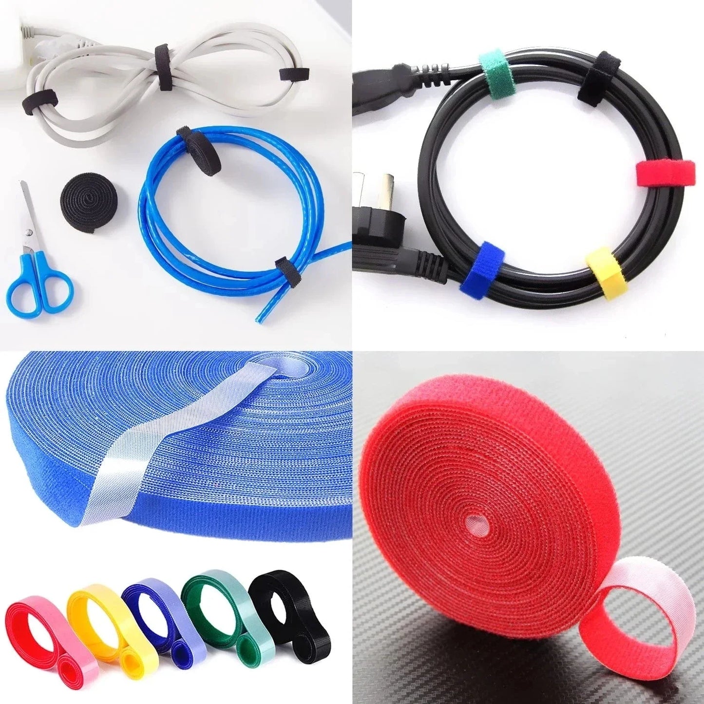 1/5M Cable Organizer Cable Management Wire Winder Tape Earphone Mouse Cord Management Ties Protector For iPhone Xiaomi Samsung