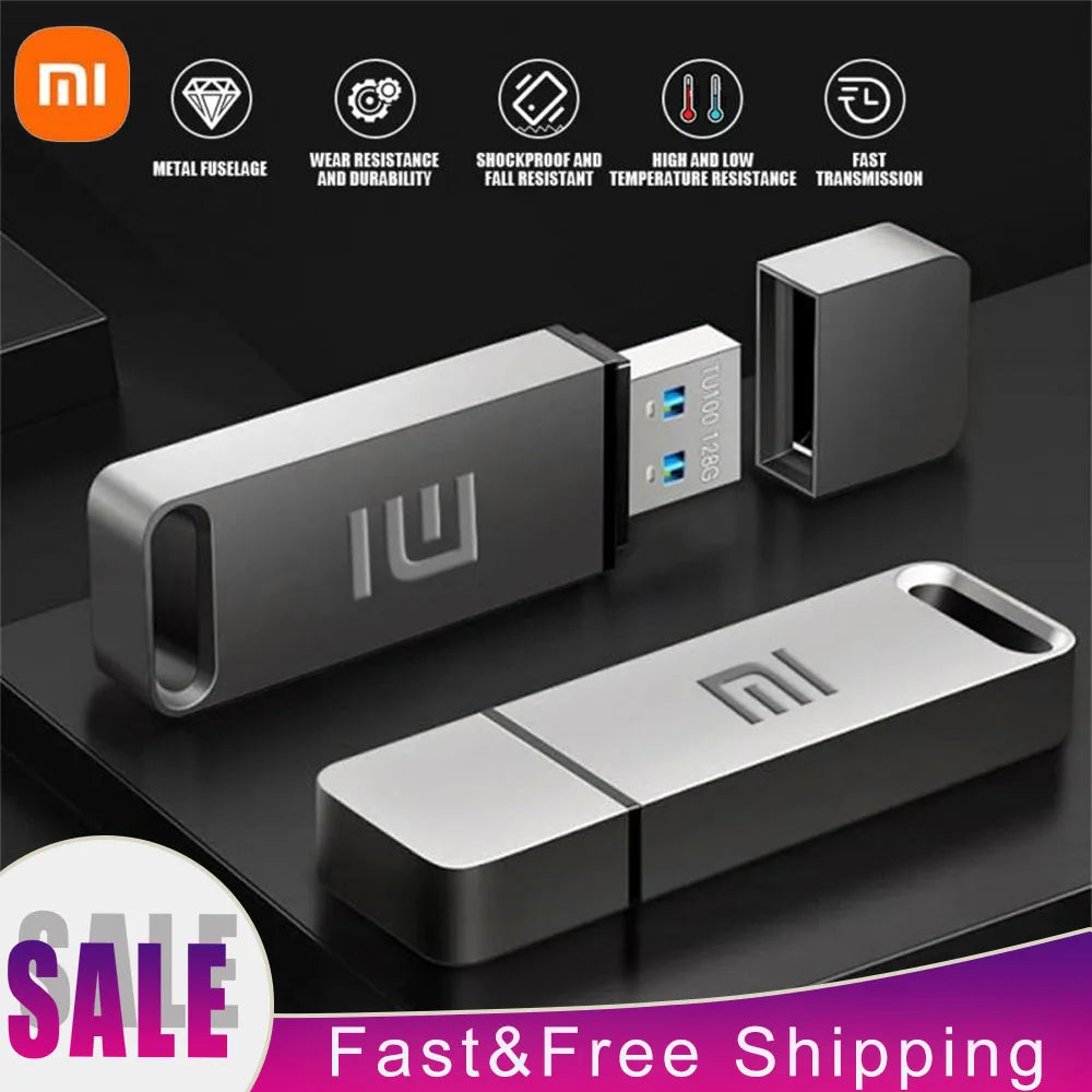 New 1TB 2TB Xiaomi Metal Flash Drive Thumbdrive Pendrive 256GB 512GB Waterproof