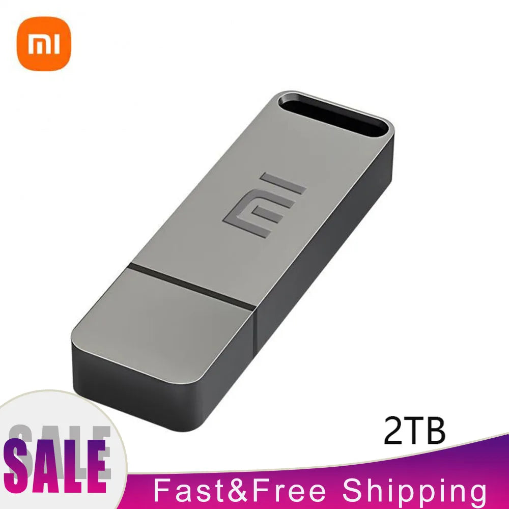 New 1TB 2TB Xiaomi Metal Flash Drive Thumbdrive Pendrive 256GB 512GB Waterproof