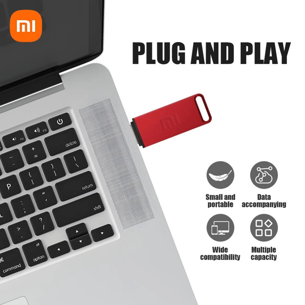 New 1TB 2TB Xiaomi Metal Flash Drive Thumbdrive Pendrive 256GB 512GB Waterproof