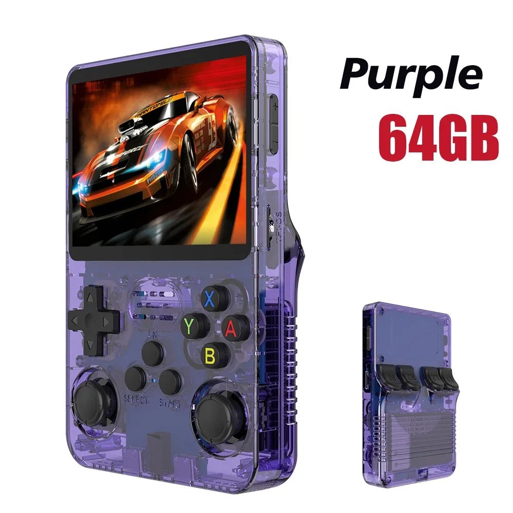 NEW Green R36S Retro Handheld Game Console Linux System 3.5 Inch IPS Screen Portable Pocket Video Player 64GB 128G Game Kid Gift