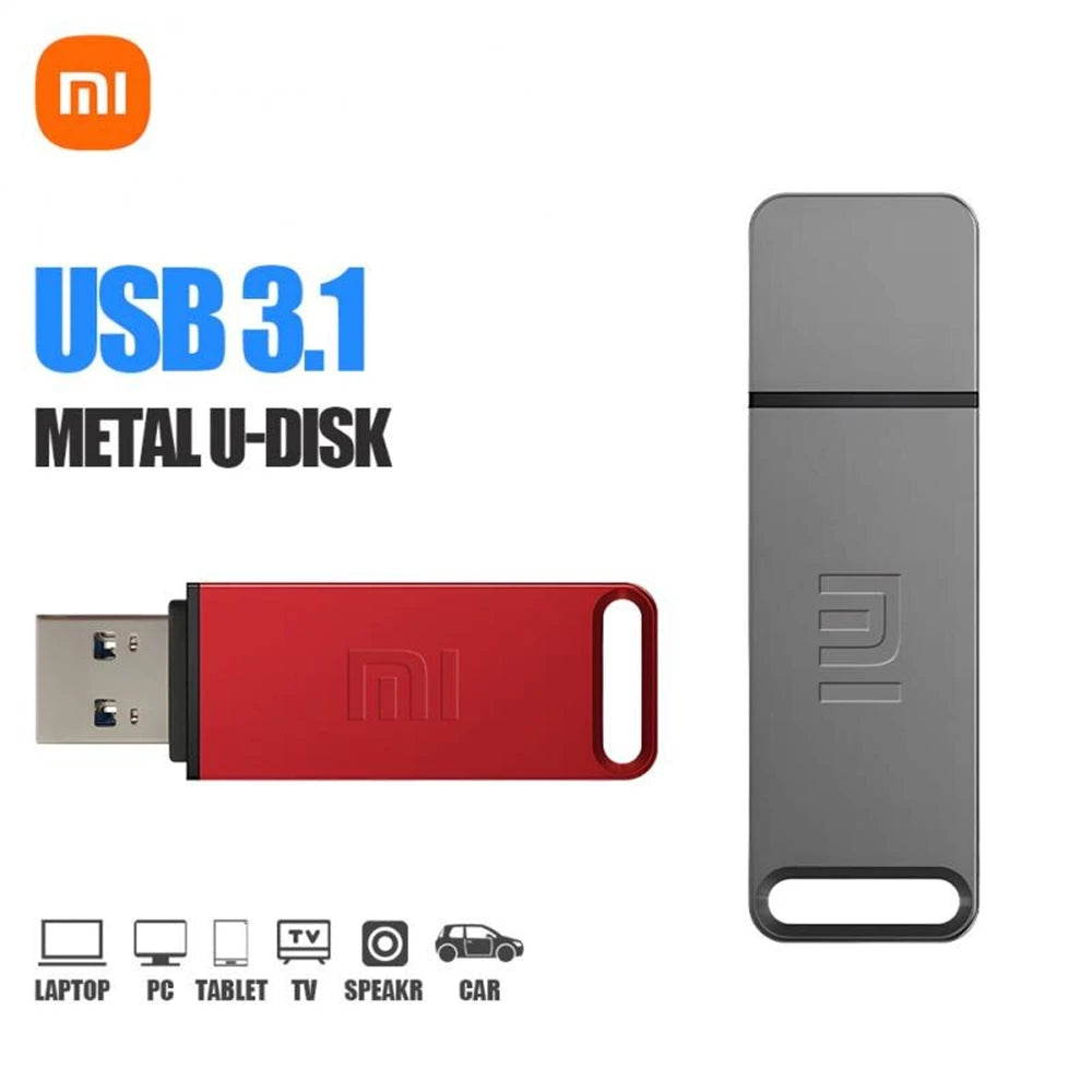 New 1TB 2TB Xiaomi Metal Flash Drive Thumbdrive Pendrive 256GB 512GB Waterproof