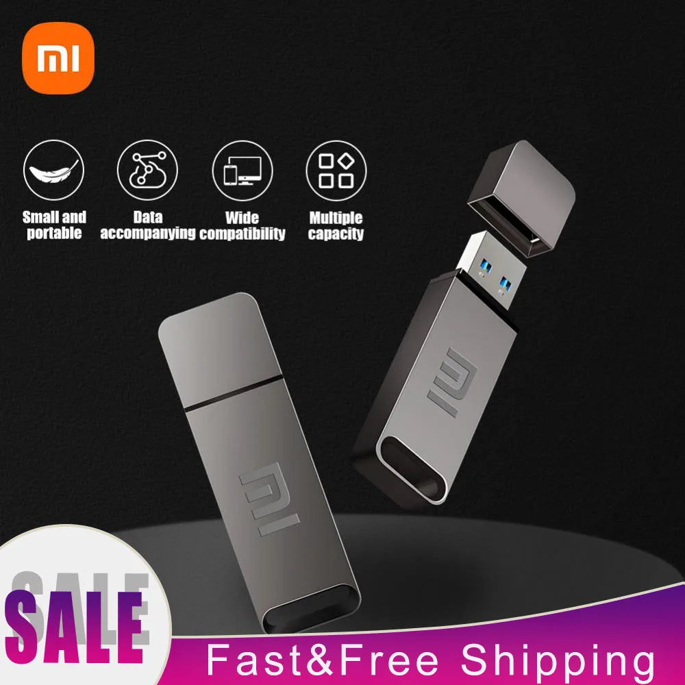 New 1TB 2TB Xiaomi Metal Flash Drive Thumbdrive Pendrive 256GB 512GB Waterproof