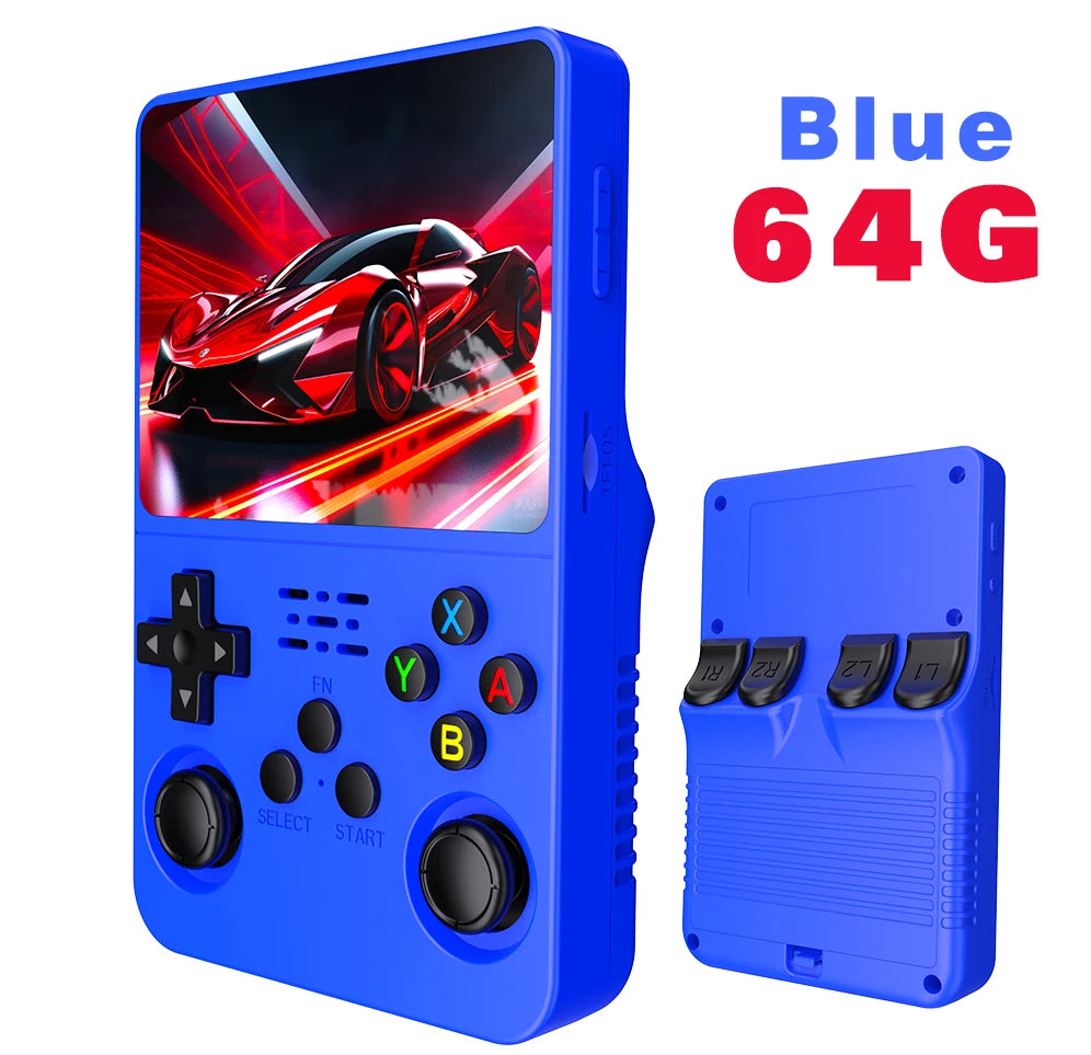 NEW Green R36S Retro Handheld Game Console Linux System 3.5 Inch IPS Screen Portable Pocket Video Player 64GB 128G Game Kid Gift