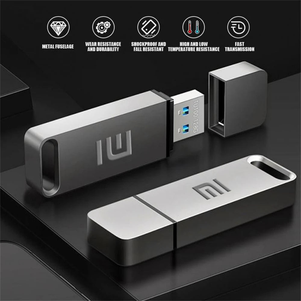 New 1TB 2TB Xiaomi Metal Flash Drive Thumbdrive Pendrive 256GB 512GB Waterproof