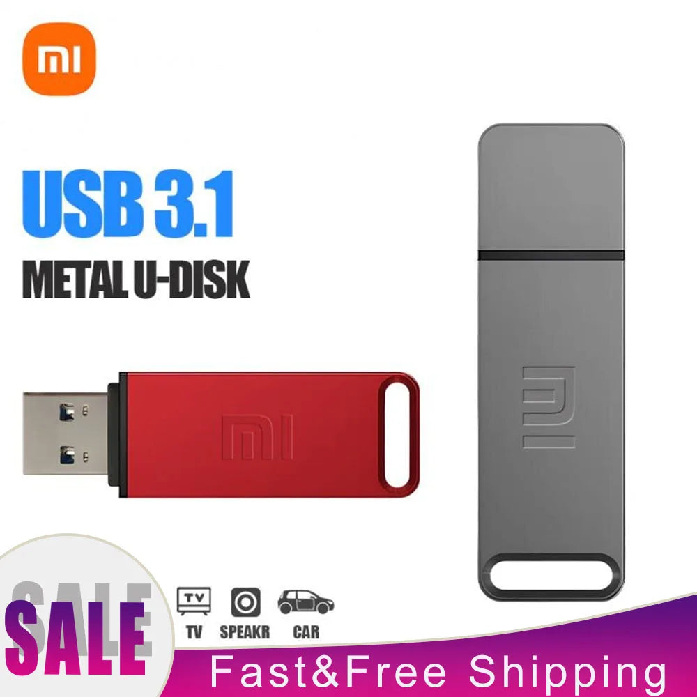 New 1TB 2TB Xiaomi Metal Flash Drive Thumbdrive Pendrive 256GB 512GB Waterproof