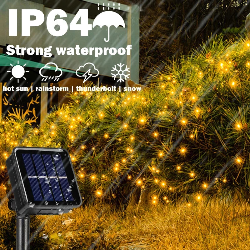 300LED Solar String Lights Outdoor Waterproof